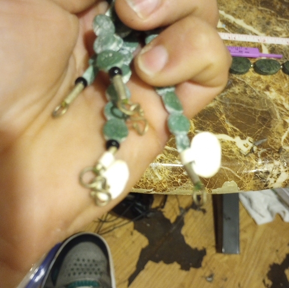 Amazonite 3 strand lot 925 Bali sterling - Picture 5 of 15